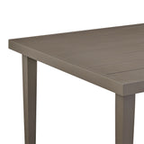 Grenada - Outdoor Aluminum Gray Rectangle Dining Table