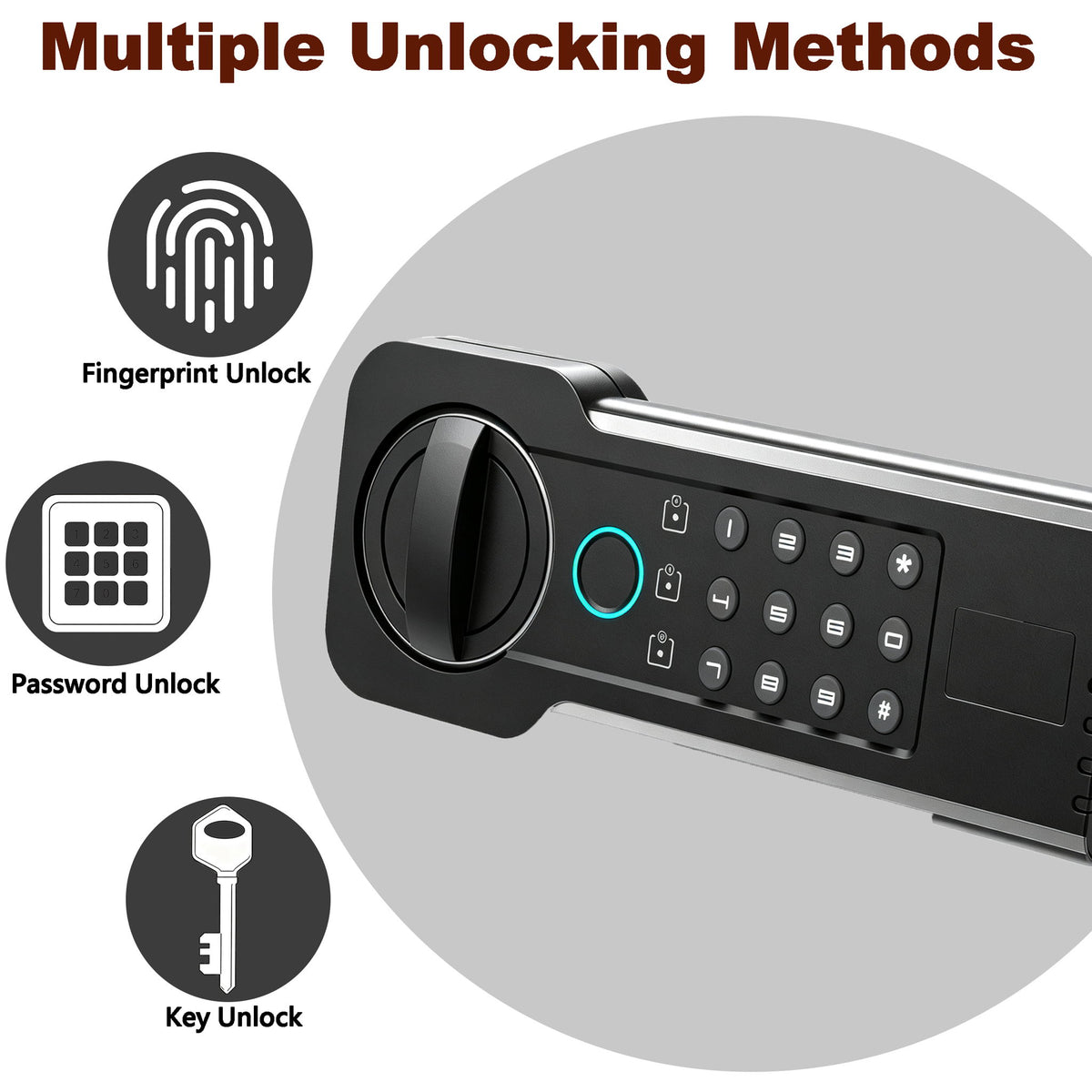 Home Safe, Fingerprint & Digital Keypad Lock, Security Cabinet