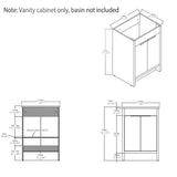 Freestanding Bathroom Vanity Cabinet With Soft Close Doors, Cabinet Only