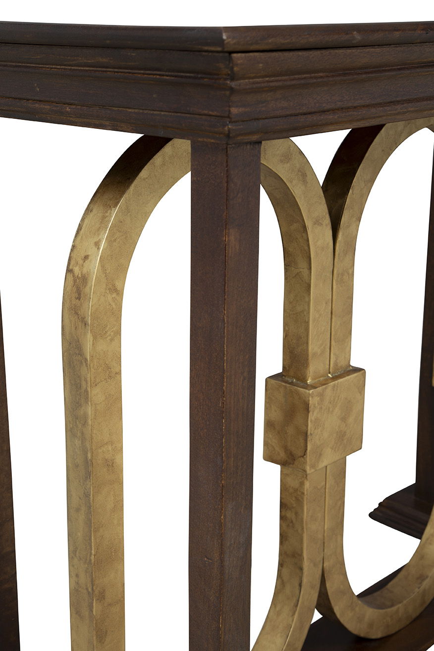 Everly - Console - Dark Brown / Gold