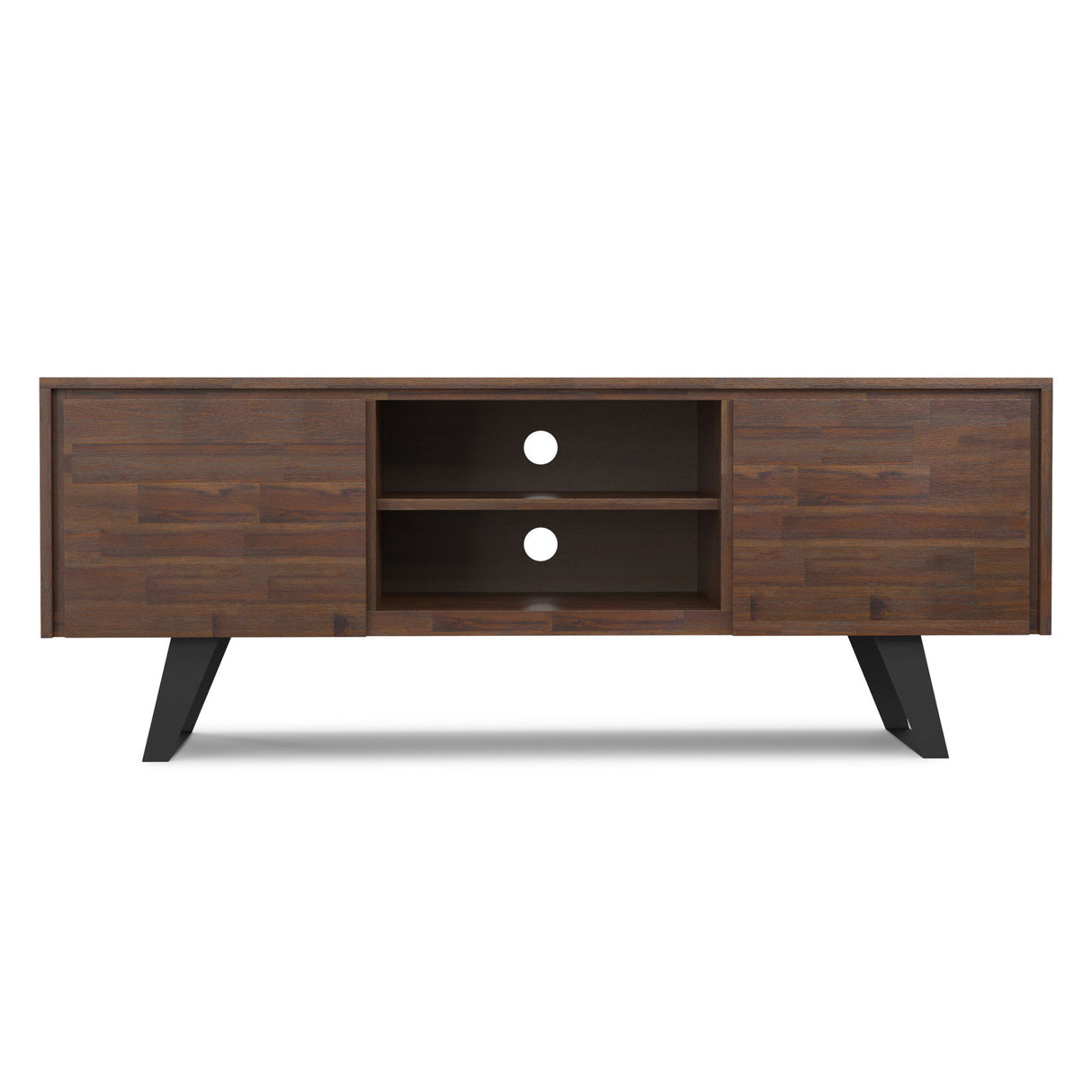 Lowry - TV Media Stand - Distressed Charcoal Brown