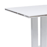 Amanda - Modern Contemporary Square Wood 42" Pedestal Base Dining Table Seats Up To 4 - White