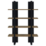 Mystrene - 4 Shelf Bookcase With Open Shelving Design - Black
