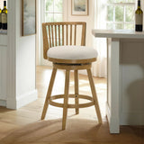 Harper - 30" Amber Glow Bar Height Rubberwood Swivel Barstool