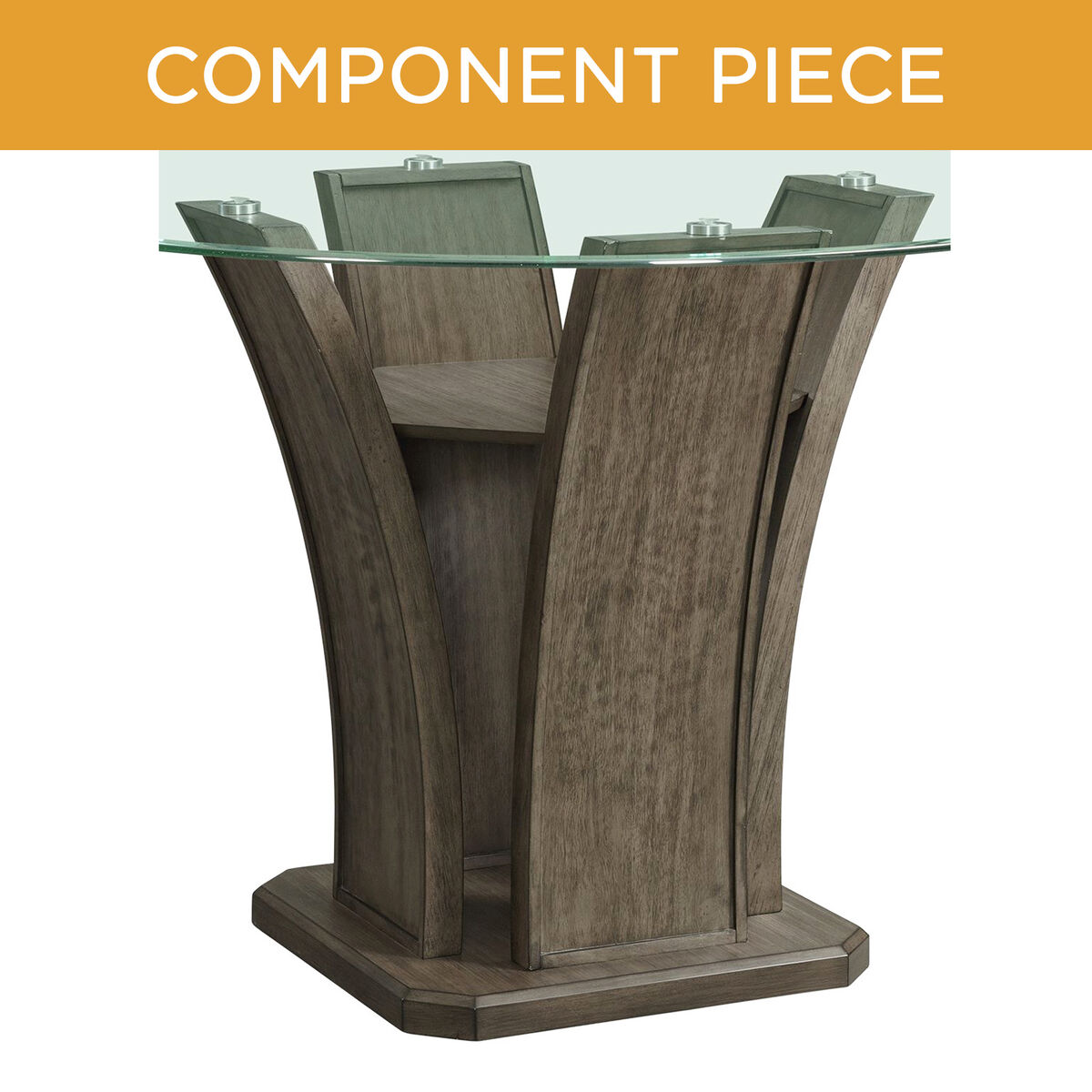 Dapper Grey Round Counter Table Base