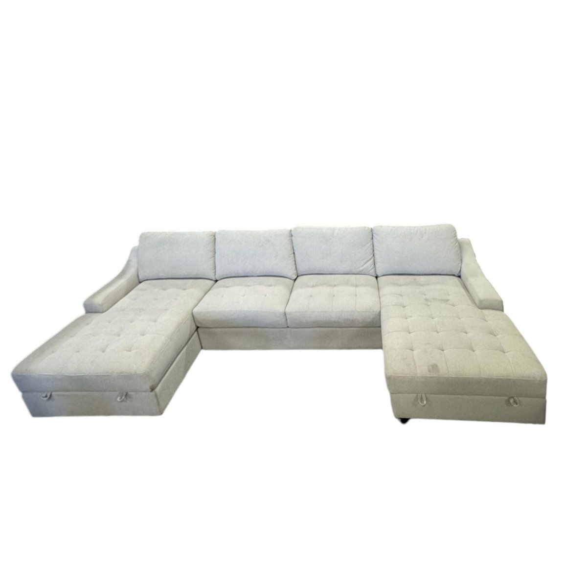 Davenport 3 - Piece Fabric Sectional with 2 Storage Chaises (ID N345678) - Furniture available at Alpine Outlets in Denver