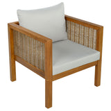 2 Piece Outdoor Armchair Set With Cushion