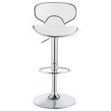 Edenton - Upholstered Adjustable Bar Stool (Set of 2) - White
