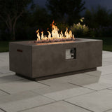 Fire Pit Table Outdoor Heater Dual Fuel Concrete Construction 42x15in