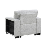Prato - Chair With Storage And USB - Gray