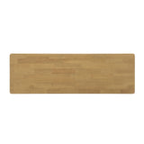Dining Bench With Rattan Weave