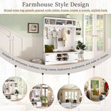 Farmhouse Hall Tree With Bench And Shoe Storage