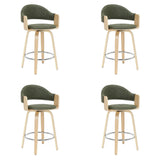 Daxton - Swivel Counter Height Round Back Wood Bar Stool With Faux Leather Seat