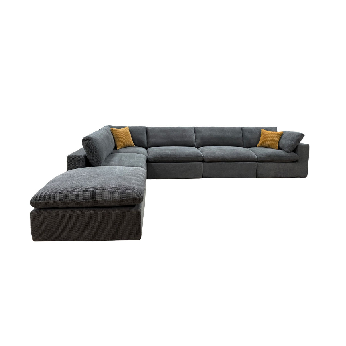 Custom Configuration Modular Sectional & Toss Pillows