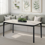 Kimber - Marble Top Dining Table - Black / White