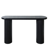Fluted Cylinder Console Table - Black