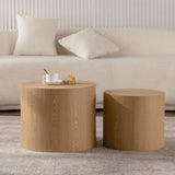 Round Nesting Coffee Table For Small Space (Set of 2)