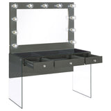 Katelyne - 3 Drawer Vanity Set With Mirror - Gray