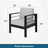 Outdoor Patio Set, All-Weather With Thick Cushions
