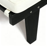 Ariana - Chaise Lounge With Cushion For Outdoor - Black