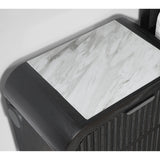 Beverly White and Black Dresser