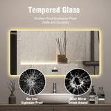 Frameless Bathroom Mirror with Light