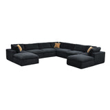 Custom Configuration Modular Sectional With Toss Pillows