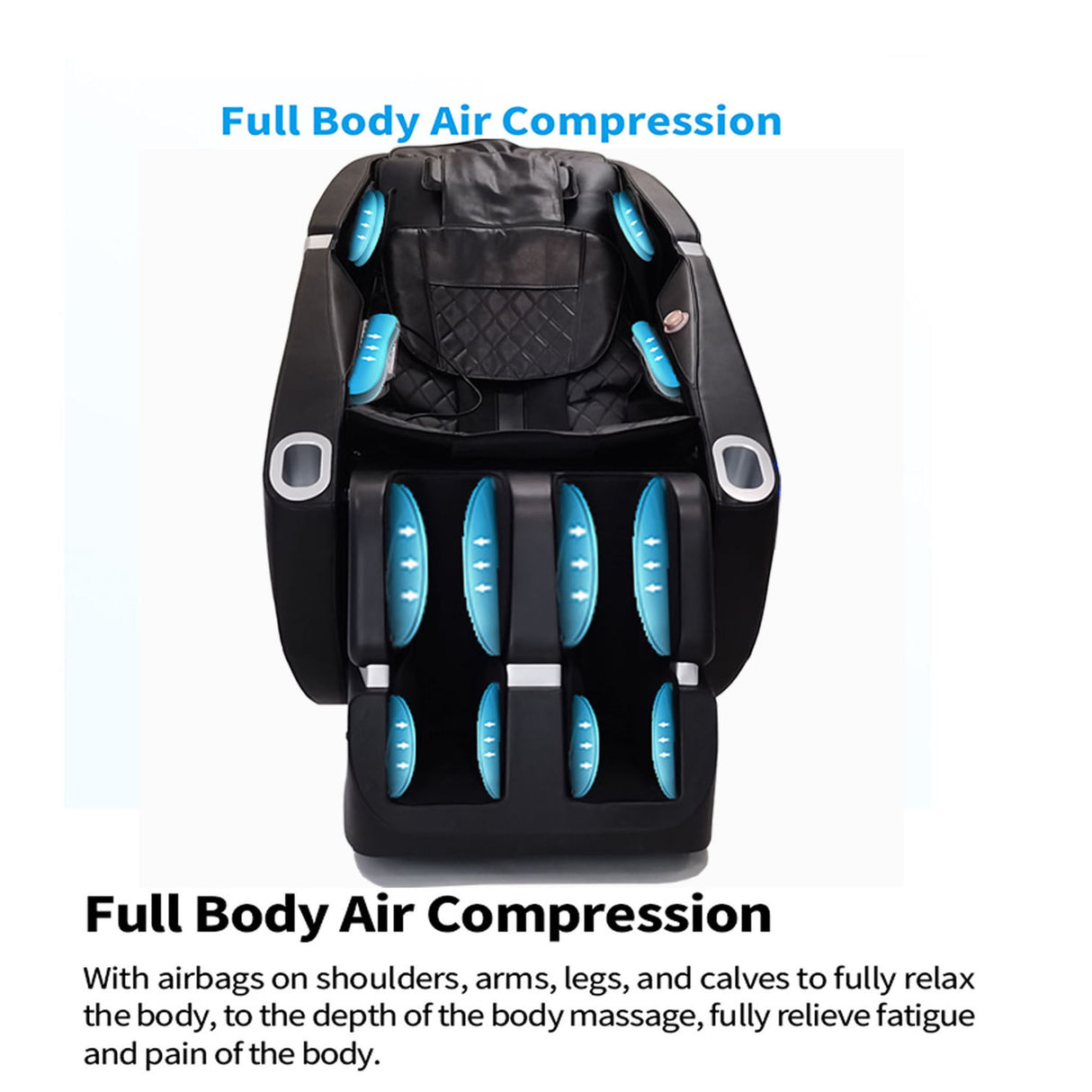 SL Type Pulley Guide, 2D Motor-Massage Manipulator-Space Saver Design, Track Sliding Zero Gravity Multifunction Massage Chair - Black - Massage Chairs - Alpine Outlets