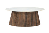 Opal - Coffee Table - Dark Brown / White