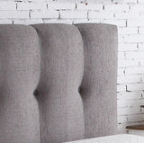 Bridgevine Home - Queen Size Tufted Upholstered Headboard With Nailhead Trim - Gray
