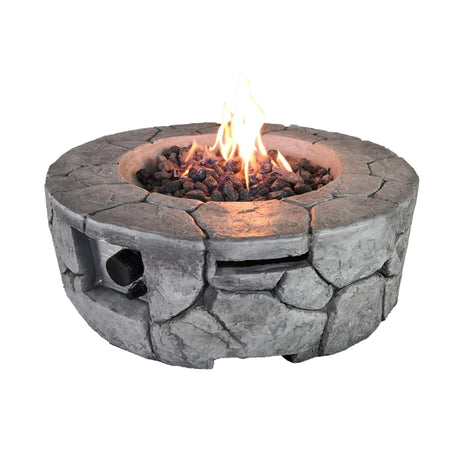 Outdoor Fire Pit Garden Heater Concrete Propane Gas Burning