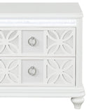 Abigale - 2 Drawer Nightstand With LED - White