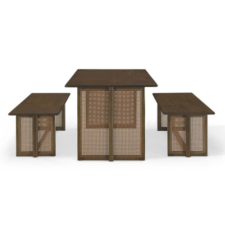 Dining Set, 1 Table & 2 Benches