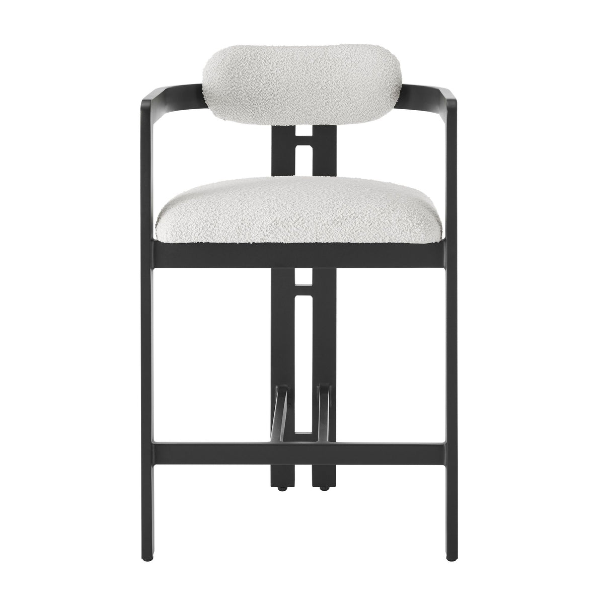 Jazmin - 3-Piece Outdoor Counter Height Bistro Dining Set - White / Black