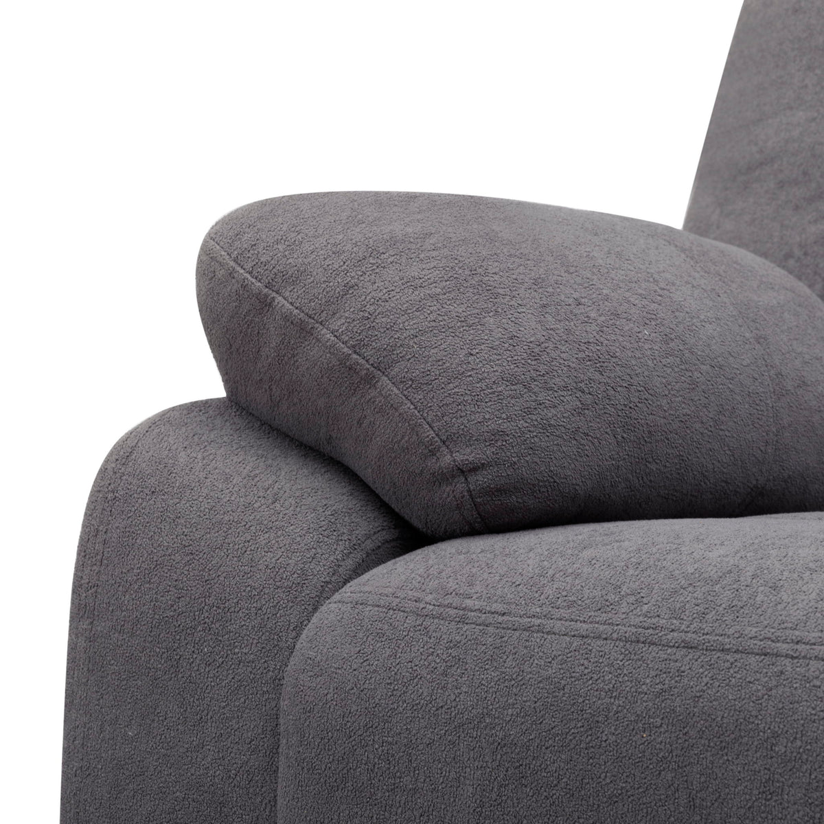 Modern 2 Seat Reclining Loveseat With Manual Recline And Footrest