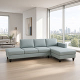 L - Shaped Design Chaise Sofa With Ottoman