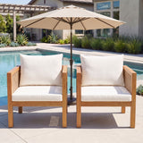 2 Piece Outdoor Armchair Set With Cushion
