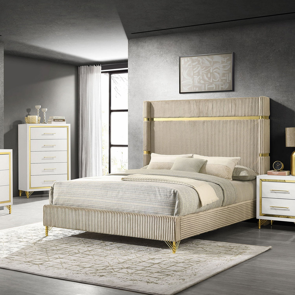 Malcolm - Wingback Bed