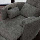 Milan - Swivel Recliner With Manual Footrest - Gray