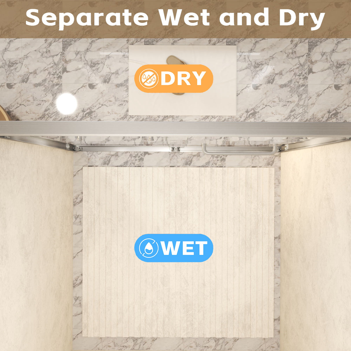 Double Sliding Shower Door With Explosion Proof Film