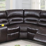 Reclining Sectional Sofa With Console