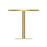 Round Bistro Table - Gold / White