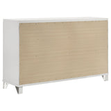 9 Drawer Dresser Cabinet With Picture Framed Fronts - White