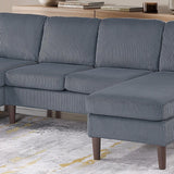 Sectional Set With Dual Chaises And Square Arms