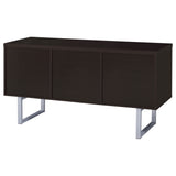 5 Drawer Credenza With Open Shelving - Cappuccino