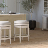 Rustic Elegance Backless Swivel Stool