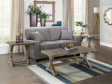 Finn - 3 Piece Accent Trestle Table Set (Coffee Table & Two End Tables) - Dark Walnut