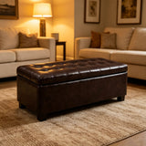 Elegant Tufted Storage Ottoman Bench