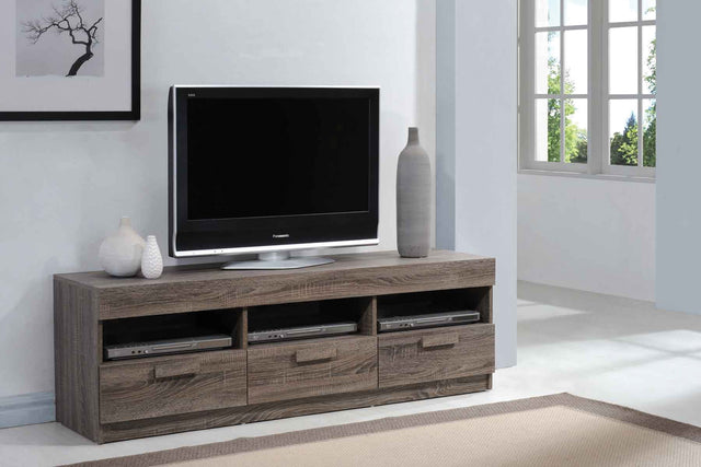 Alvin - TV Stand - Rustic Oak - TV Stands - Alpine Outlets