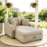 Modern Chaise Sofa With Hidden Storage For Living Room